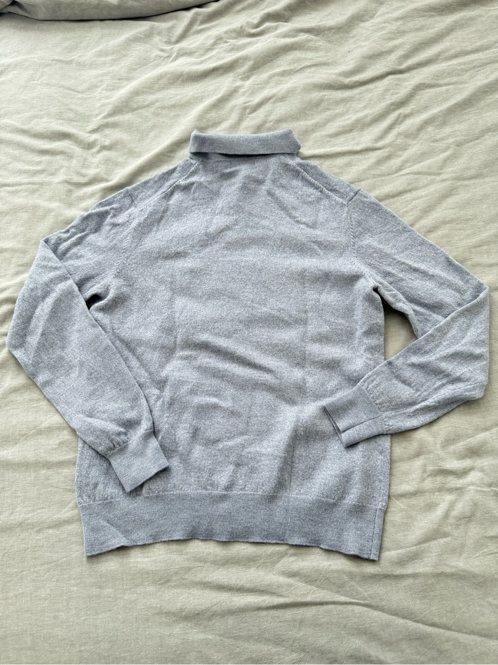 Collars & Co. Long Sleeve Men’s Polo Sweater in Light Grey | 100% Merino Wool - Picture 3 of 8